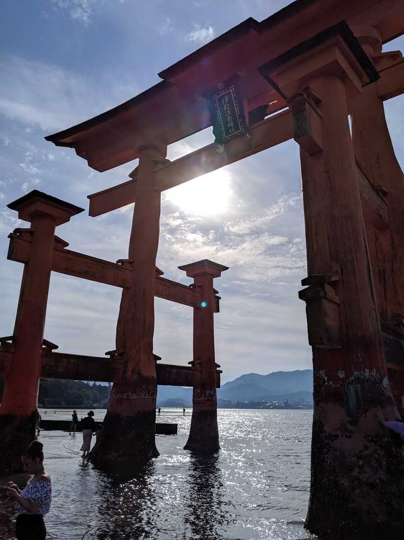 Torii on Miyajima Island, outside of Hiroshima